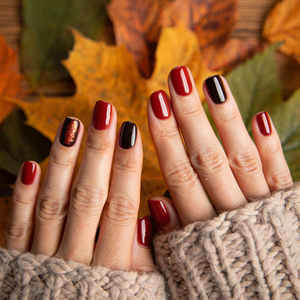 Autumn’s rich terracotta nails