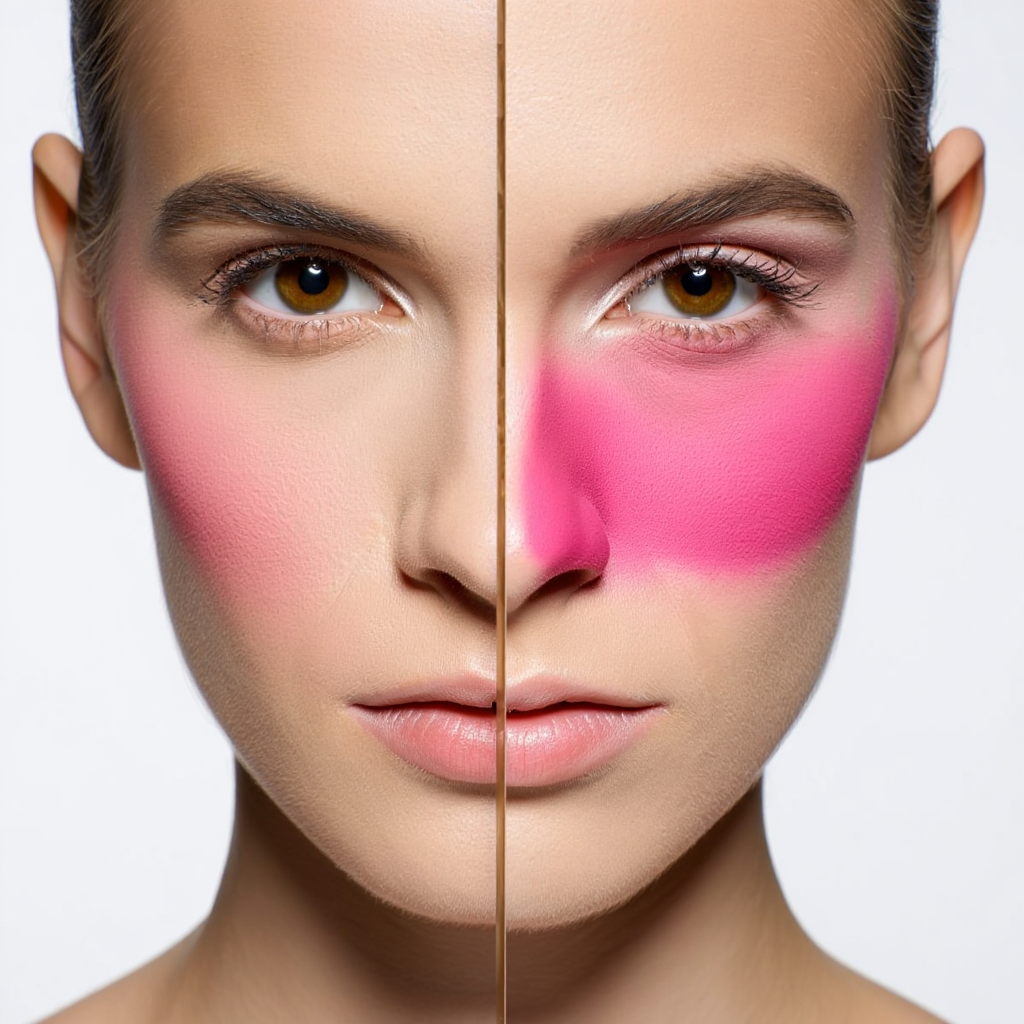 Mistakes in applying blush