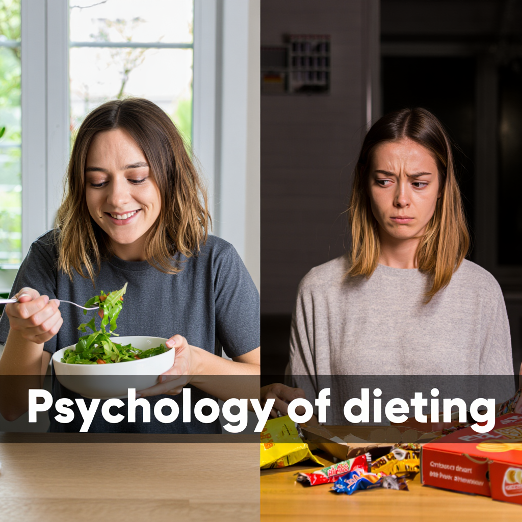 Psychology of dieting split image