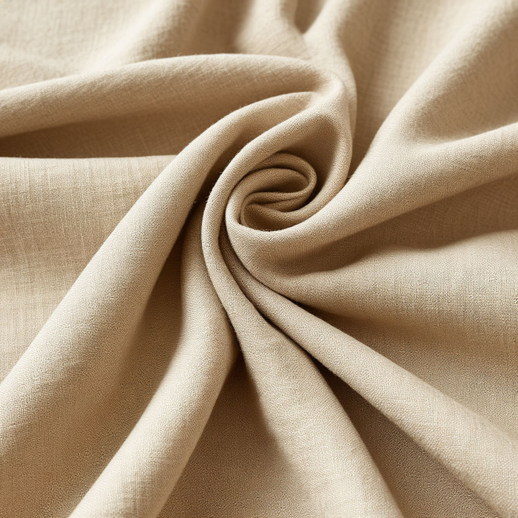 Fabrics in beige tones